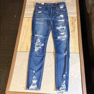 AE high rise jeggings crop size 4 long